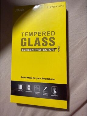 JETech Tempered Glass Screen Protector for iPhone 15 Pro